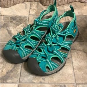 Green Keen sandals
